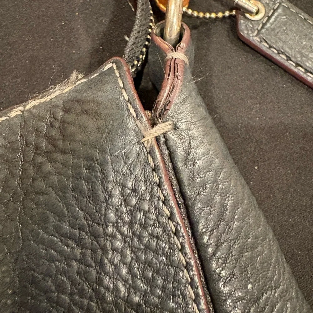 Coach Chelsea Hobo Black Pebbled Leather Shoulder Bag